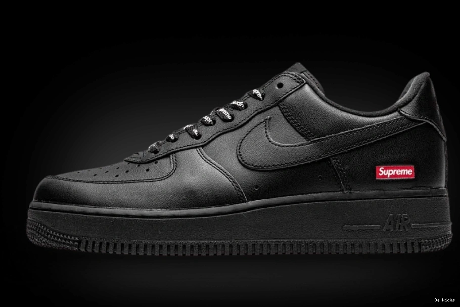 Black Low Air Force Nike 1 Supreme 0814